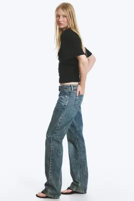 Jean droit standard taille basse Arrow - Second Blue – Bleu moyen — photo 2