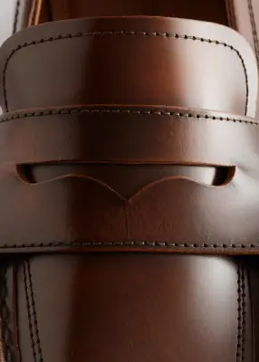 Mocassins en cuir épais - Marron Clair — photo 4