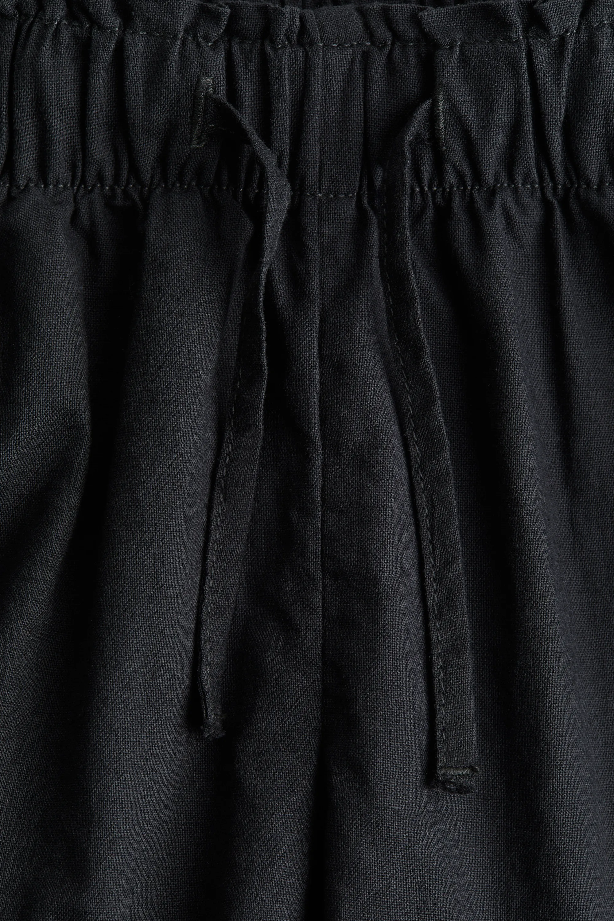 Short en lin mélangé - Gris foncé
