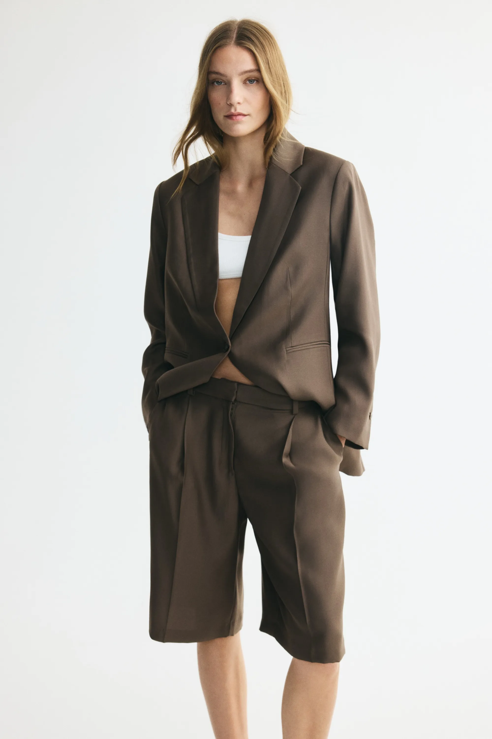 Short Bermuda chic - Taupe foncé