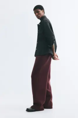 Pantalon jogger chic Relaxed Fit - Bordeaux — photo 4