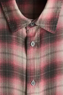 Chemise Relaxed Fit - Rose/carreaux — photo 3