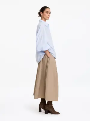 Jupe à panneaux en nylon - Beige — photo 2