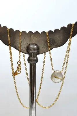Rayons de Lune – Collier d'oreilles en quartz rutile — photo 5
