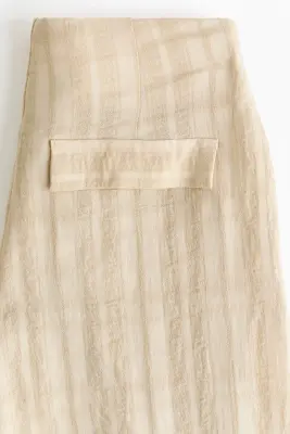 Pantalon ballon à cordons - Beige clair/rayé — photo 4