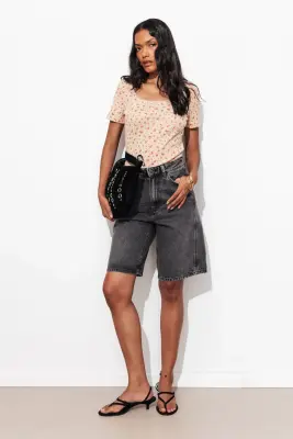 T-shirt pointelle fleurette — photo 3
