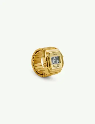 TIMEX X MM6 MAISON MARGIELA RING WATCH GOLD SIZE S/M — photo 2