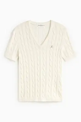 Talina Cable Knit Top - Cream — photo 3