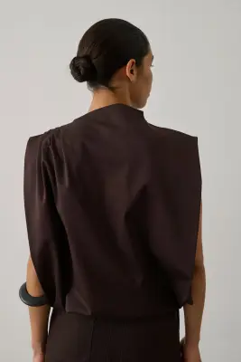 TOP IDRIS MARRON FONCÉ — photo 2
