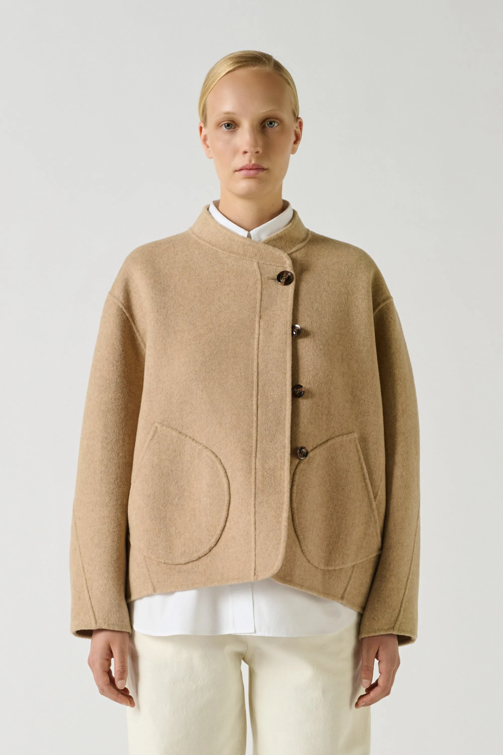 MANTEAU WINDSOR BEIGE CHINÉ
