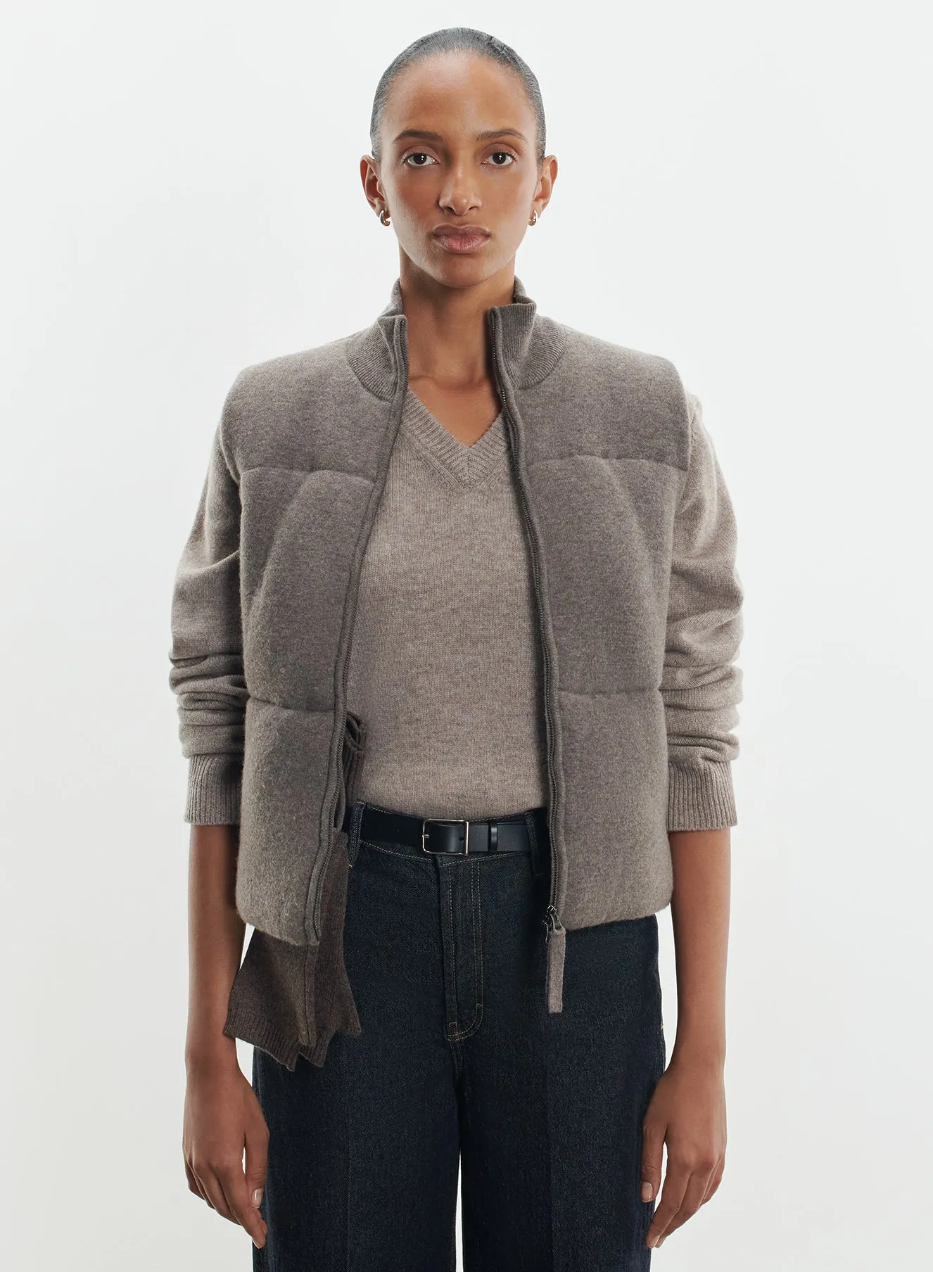 Gilet en laine mérinos et cachemire