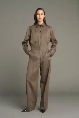 CHEMISE LISBONNE MARRON/PARME — photo 5