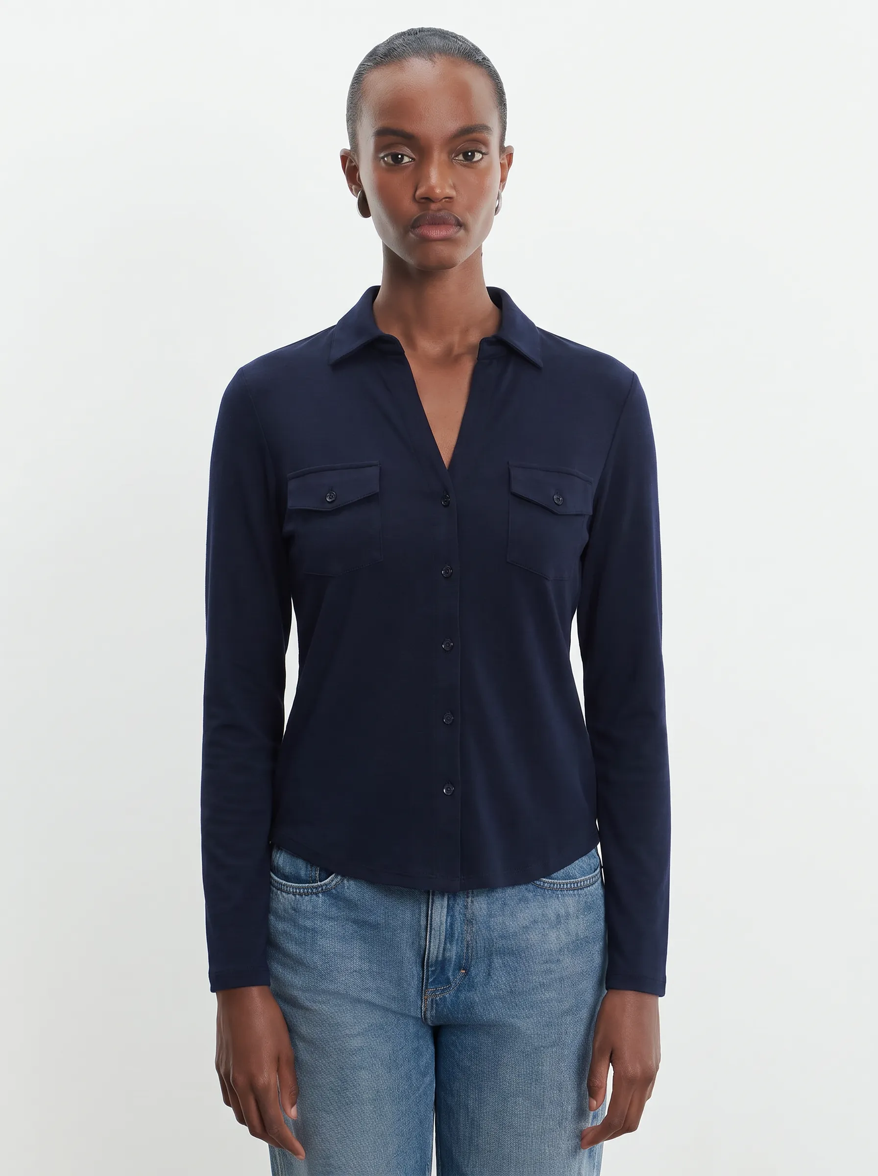 Chemise en viscose et élasthanne