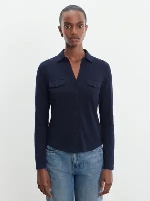 Chemise en viscose et élasthanne