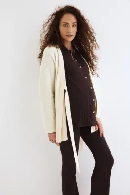 MAMA Gilet croisé Before & After - Crème — photo 3