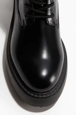 Bottines à lacets - Noir — photo 2