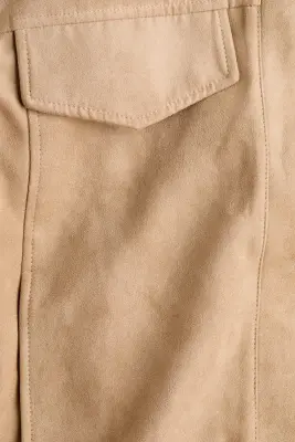 Veste en tissu enduit - Beige clair — photo 5