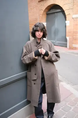 Kaptain Sunshine – Stand Collar Coat KS26FCO05 – MOSS — photo 3