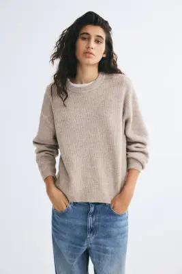 Pull - Taupe clair — photo 1