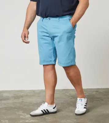 NORTH CHINO SHORT COTON Bleu ciel — photo 4