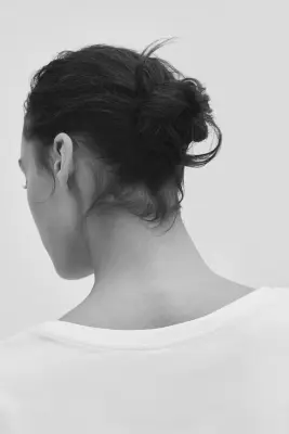 Top ajusté en coton - Blanc — photo 2