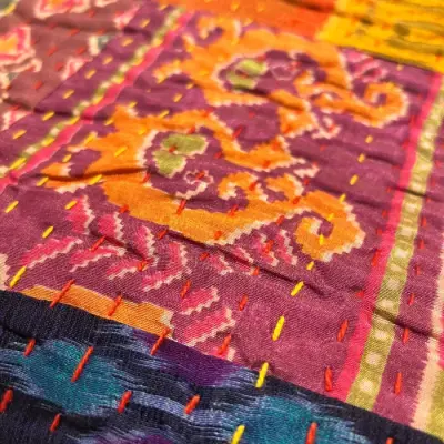 Plaid Patchwork Soie 1 — photo 3
