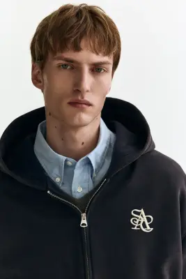 Veste à capuche zippée Loose Fit - Bleu marine/ASC — photo 1