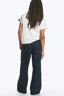 Jean large ample taille standard unisexe Solar - Blue Rinse – Bleu foncé — photo 4