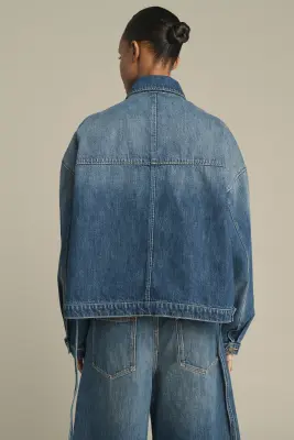 VESTE LYS DENIM BLEU DÉLAVÉ — photo 4