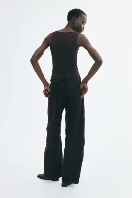 Barrel High Waist Jeans - Noir denim — photo 2