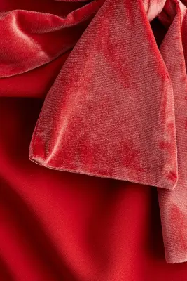 Robe tube avec nœud - Rouge — photo 5