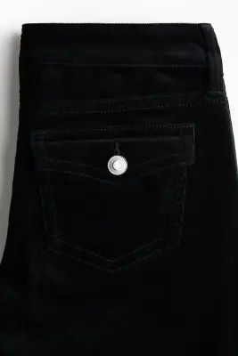 Pantalon évasé en velours côtelé - Noir — photo 3