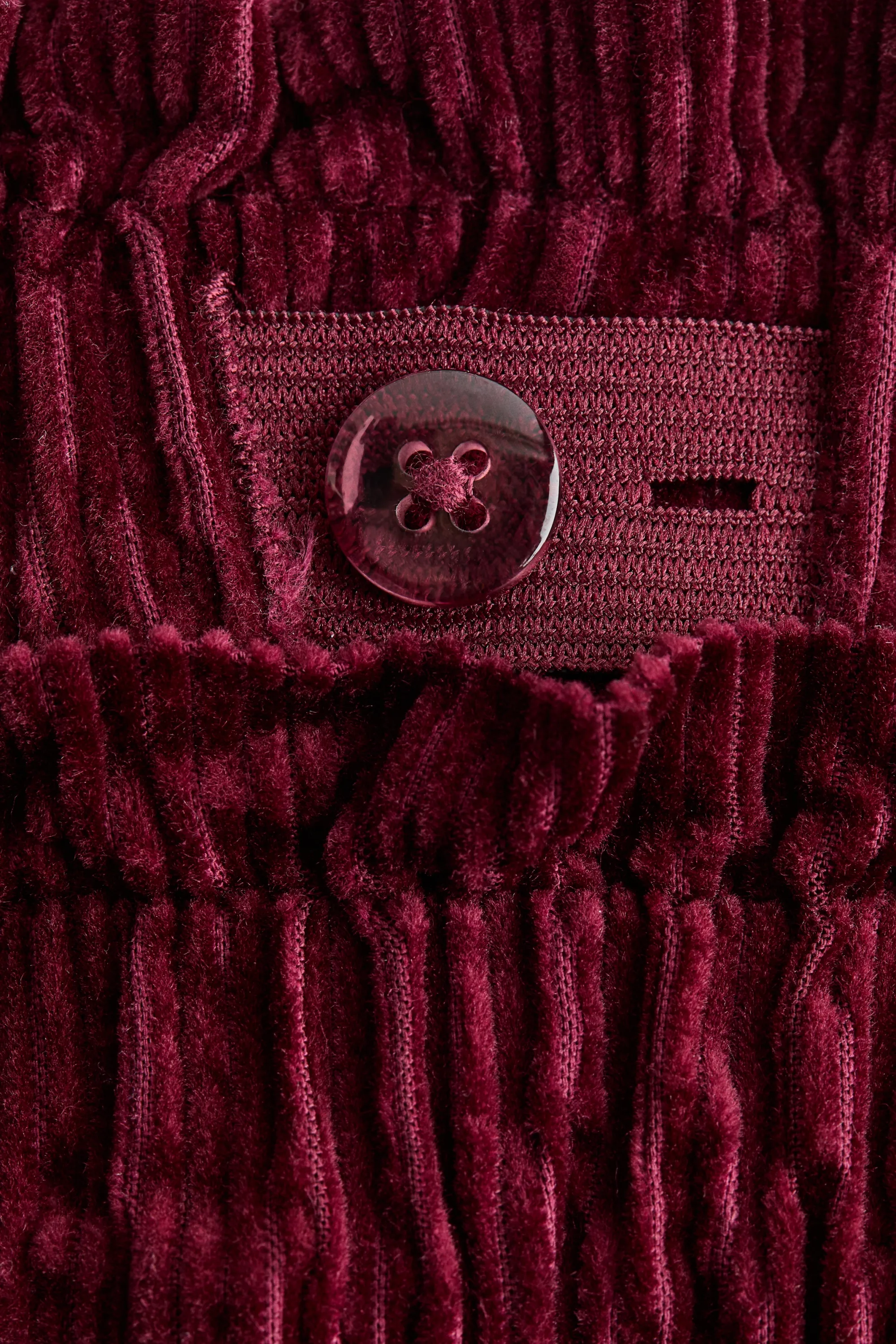 Pantalon en velours de coton côtelé - Rouge foncé