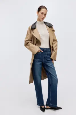 Wide High Jeans - Bleu denim foncé — photo 2