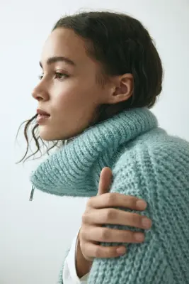 Gilet zippé - Turquoise clair — photo 4