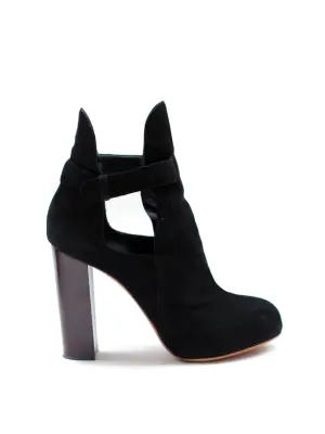 Bottines low boots à talon en bois et suède noir Prix boutique 950€ Taille 39.5 — photo 5