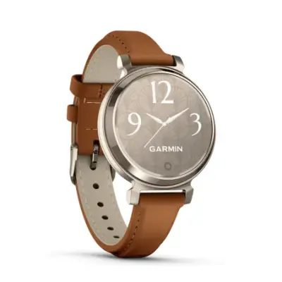 Garmin Lily 2 Classic Cream Gold bracelet cuir camel 010-02839-02 — photo 3