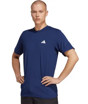 ADIDAS TEE SHIRT STRETCH GRANDE LONGUEUR Marine — photo 2