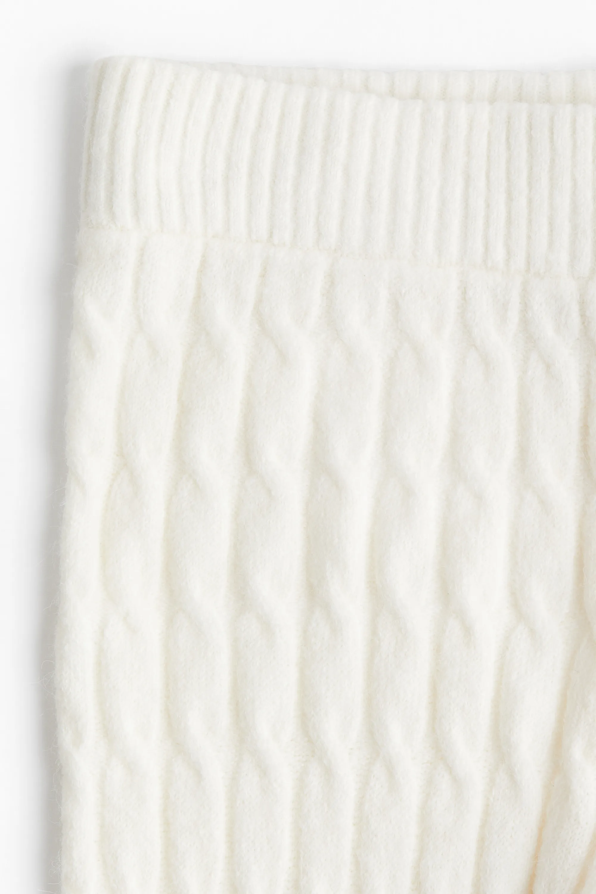 Pantalon en maille torsadée - Blanc