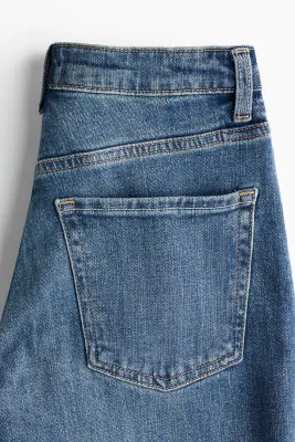 Slim Straight High Jeans - Bleu denim — photo 2