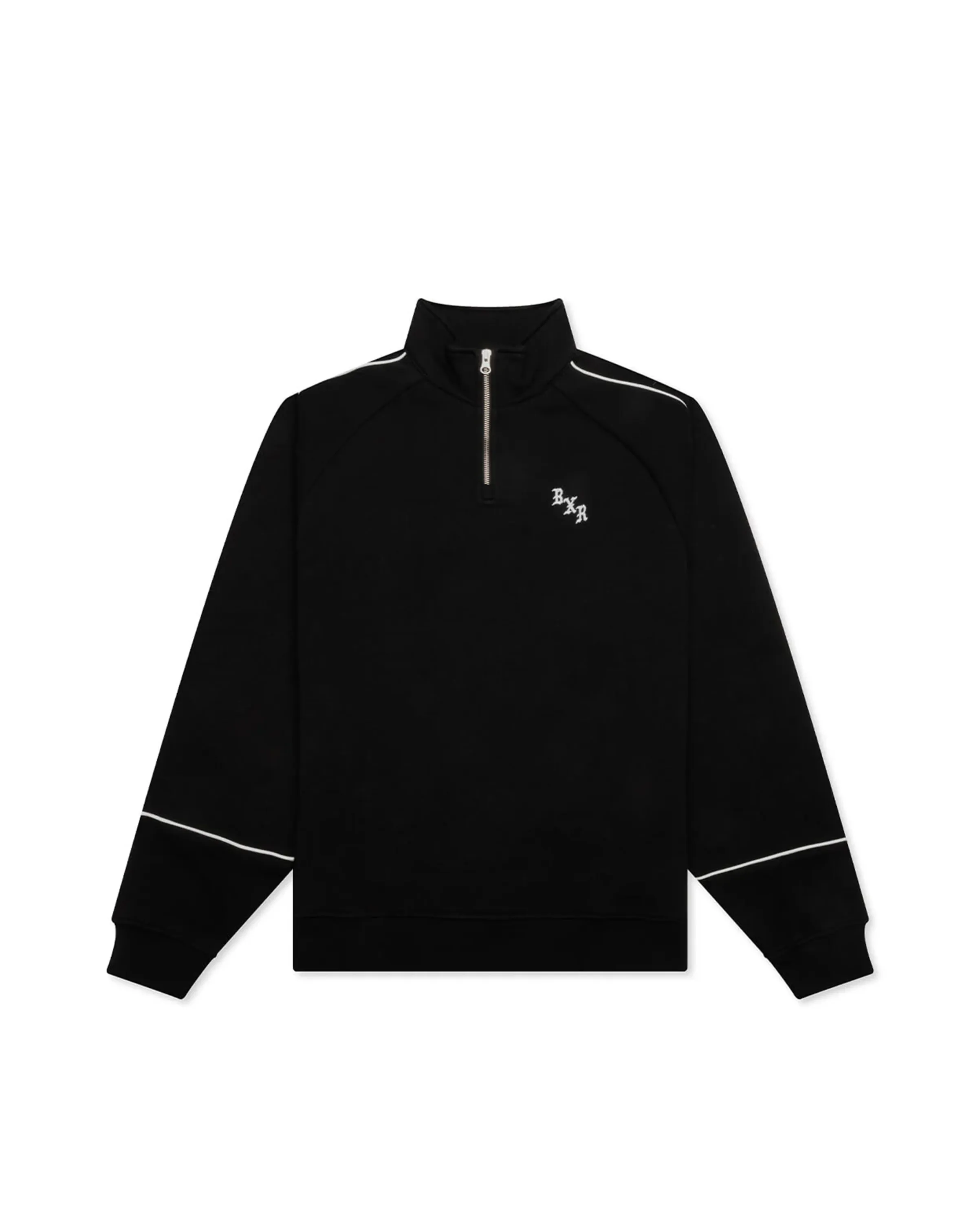 BXR Piped Quarter Zip Sweater Black
