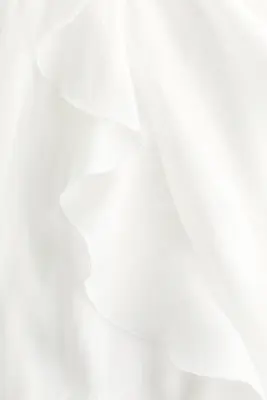 Blouse cape volantée - Blanc — photo 4