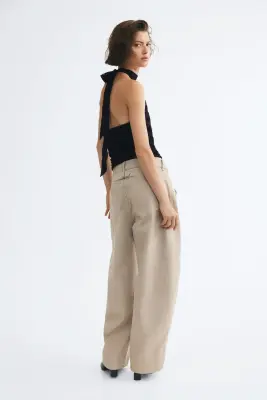 Top dos nu en mesh jacquard - Noir — photo 4