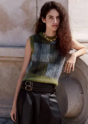 Ceinture en cuir classique - Noir — photo 1