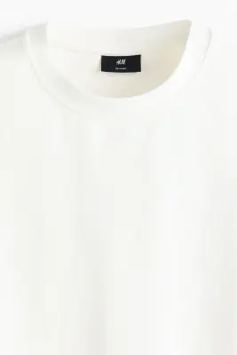 T-shirt boxy Relaxed Fit en coton - Crème — photo 4