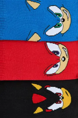 Lot de 5 paires de socquettes - Bleu vif/Sonic le Hérisson — photo 2