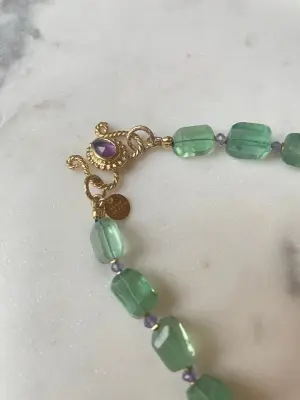 Nouveau ! ROOM SERVICE JEWELRY Collier Maldives Apatite Améthyste Lagon — photo 3