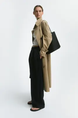 Pantalon avec détail croisé - Bleu marine — photo 2