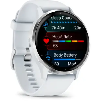Garmin Venu 3 Silver avec bracelet blanc 010-02784-00 — photo 3