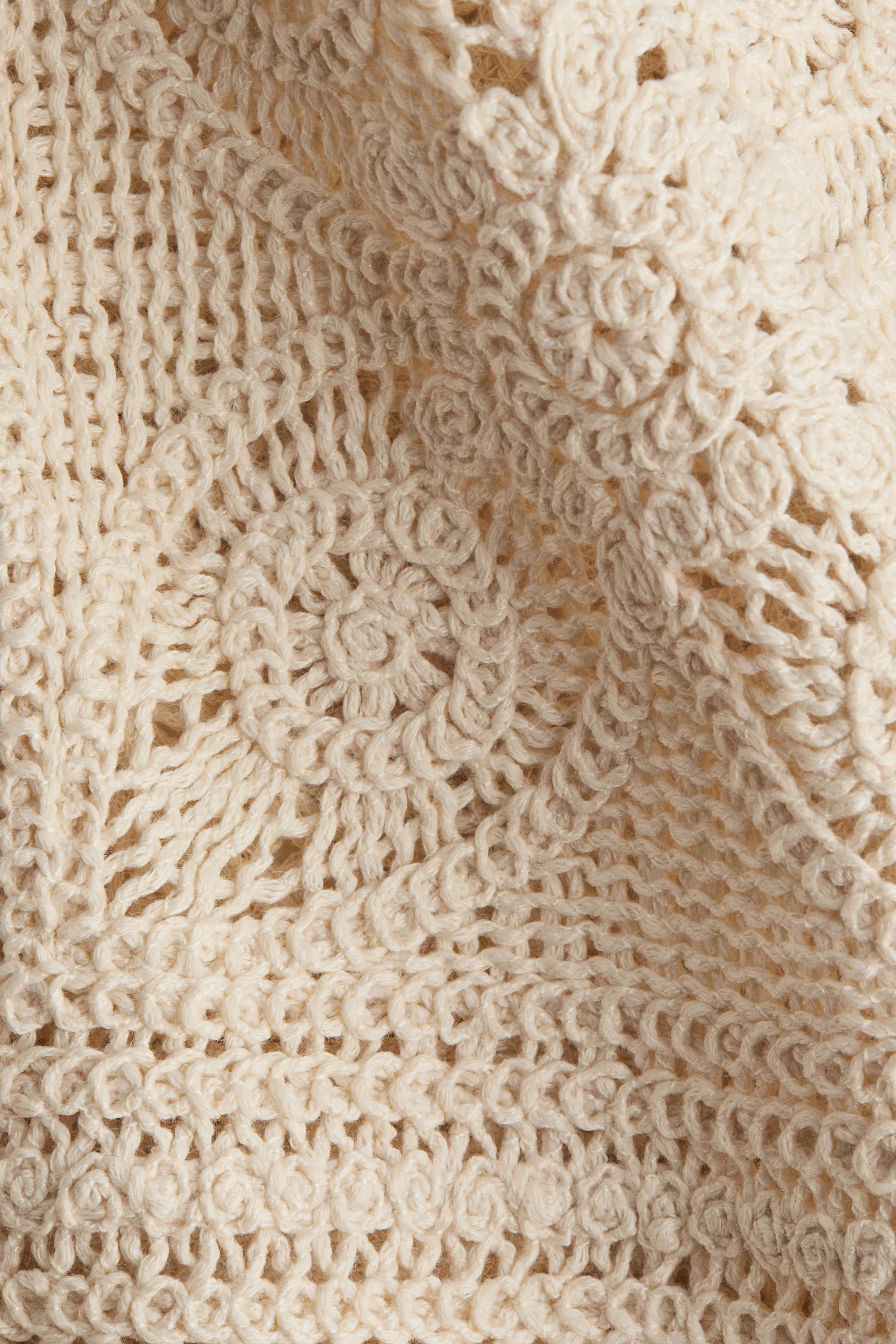 Mini short façon crochet - Beige clair